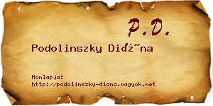 Podolinszky Diána névjegykártya