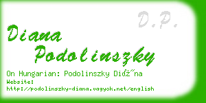 diana podolinszky business card